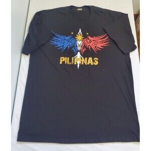 Filipino T-shirt Pilipinas Mens T-shirt Philippine Flag Eagle Black Pasalubong